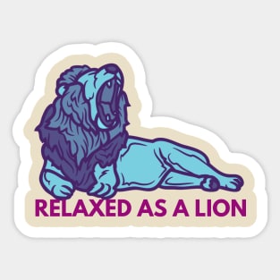 Relax Lion Sticker